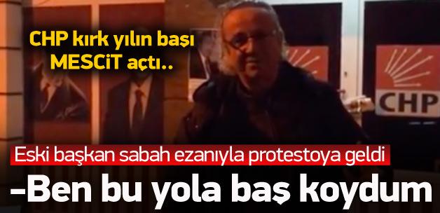 CHP'li eski başkandan mescit protestosu