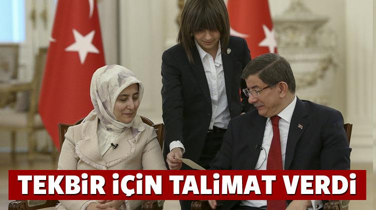 Davutoğlu'ndan cenazelerde tekbir için talimat