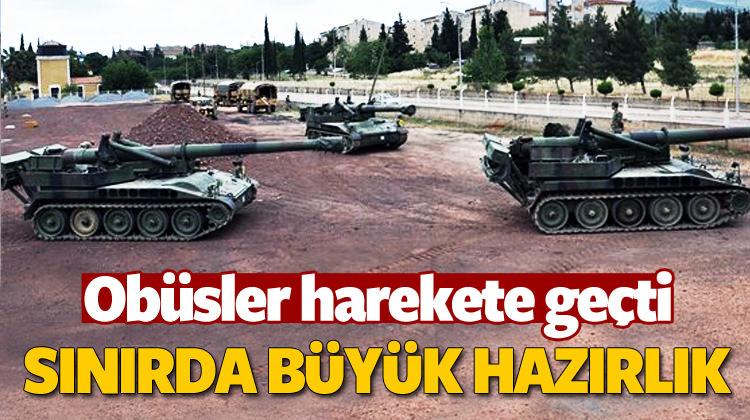 Suriye sınırındaki İslahiye’ye obüs sevkiyatı