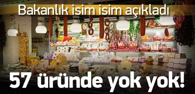 Bakanlık açıkladı! 57 üründe yok yok