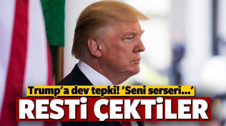 Amerika karıştı! Trump'a dev tepki!