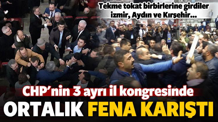 CHP’nin 3 il kongresinde de ortalık fena karıştı!