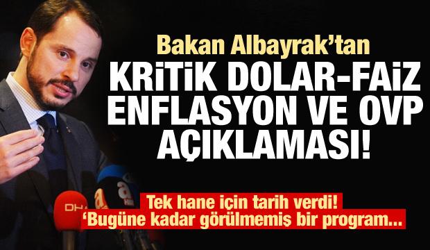 Bakan Albayrak'tan kritik dolar açıklaması