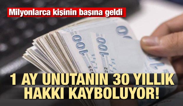 Milyonlarca Kisinin Basina Geldi 1 Ay Unutanin 30 Yillik Hakki Kayboluyor Ekonomi Haberleri
