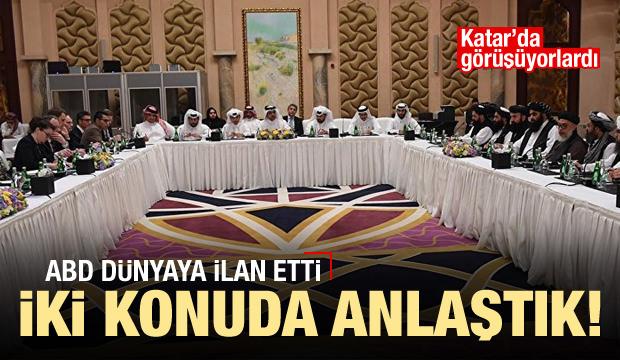 ABD: Taliban ile iki konuda uzlaştık