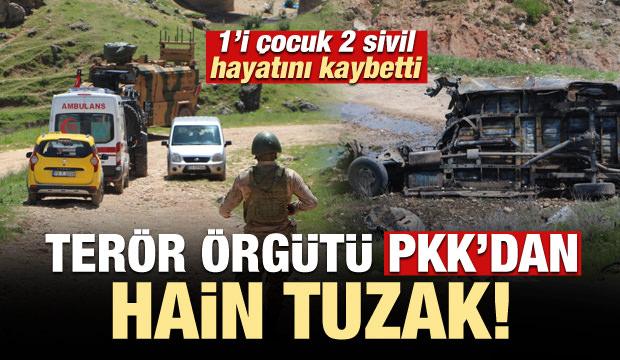 Terör örgütünden hain tuzak! 2 sivil hayatını kaybetti