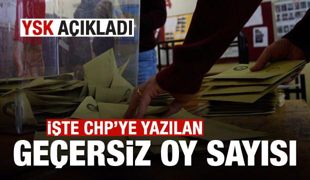 İşte CHP'ye yazılan geçersiz oy sayısı