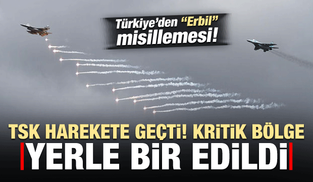 Türkiye'den Erbil misillemesi! Yerle bir edildi...