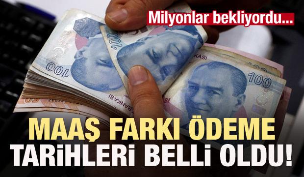 Emeklilerin maaş farkı ödeme tarihi belli oldu