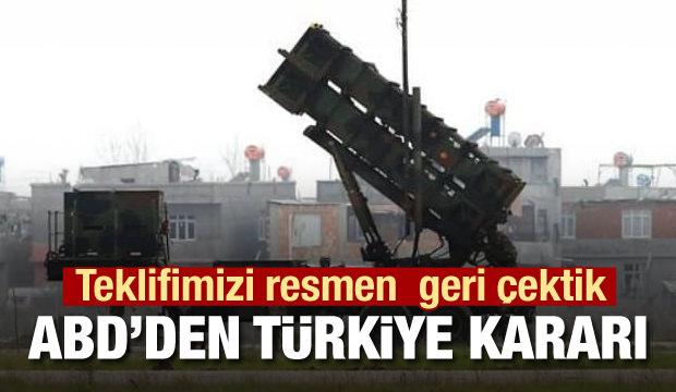 ABD'li yetkili duyurdu: Türkiye'ye teklifimizi geri çektik
