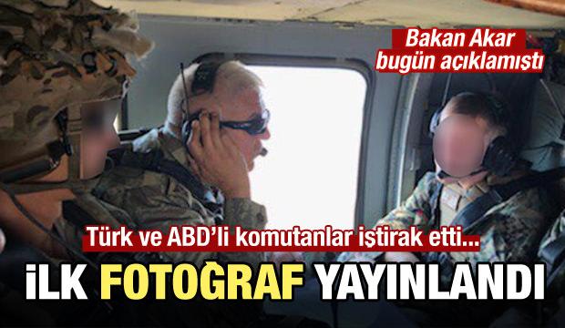 Bakanlık fotoğraf yayınladı: Güvenli Bölge'de ilk uçuş