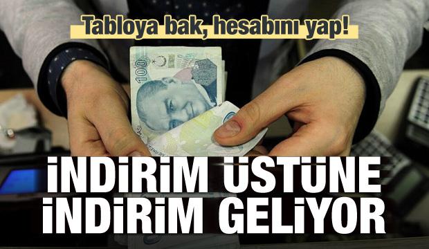 İndirim üstüne indirim! Tabloya bak, hesabını yap