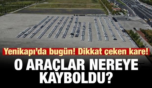 Yenikapı'da dikkat çeken kare! O araçlar nereye kayboldu?