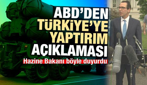 S-400'ler için yeni gelişme! ABD'den Türkiye'ye yaptırım açıklaması