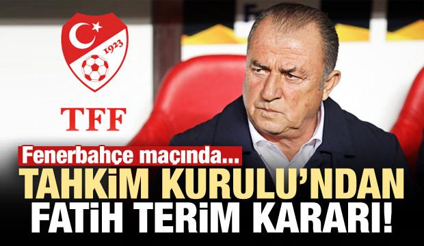 Tahkim Kurulu'ndan Fatih Terim kararı! F.Bahçe maçında...