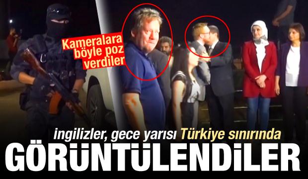 Bomba görüntüler! İngilizler gece yarısı Türkiye sınırında yakalandı