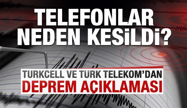Turkcell ve Türk Telekom'dan deprem açıklaması