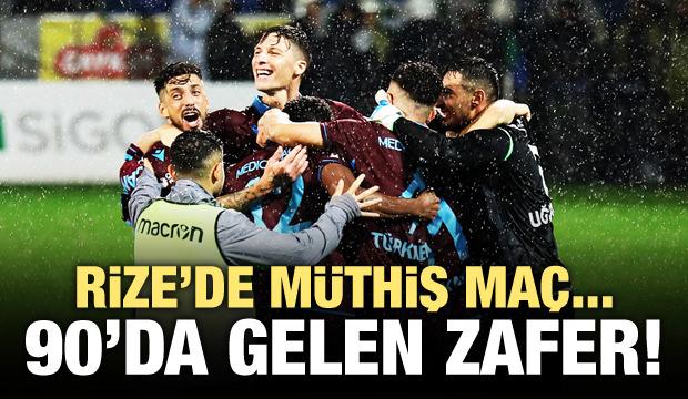 Rize'de müthiş maç! 90'da gelen zafer