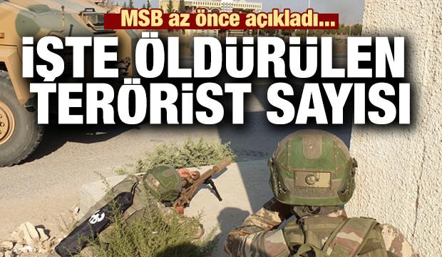 MSB son rakamları açıkladı... İşte öldürülen terörist sayısı
