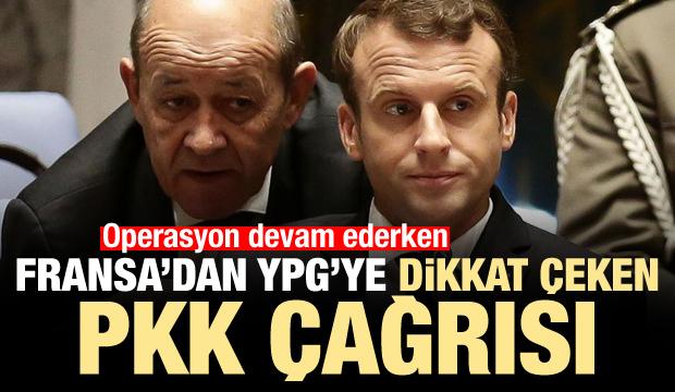 Operasyon devam ederken Fransa'dan YPG'ye dikkat çeken PKK çağrısı
