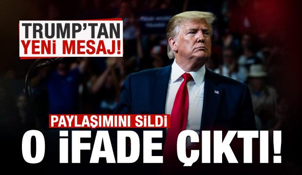 Suriye paylaşımını silen Trump'tan yeni mesaj