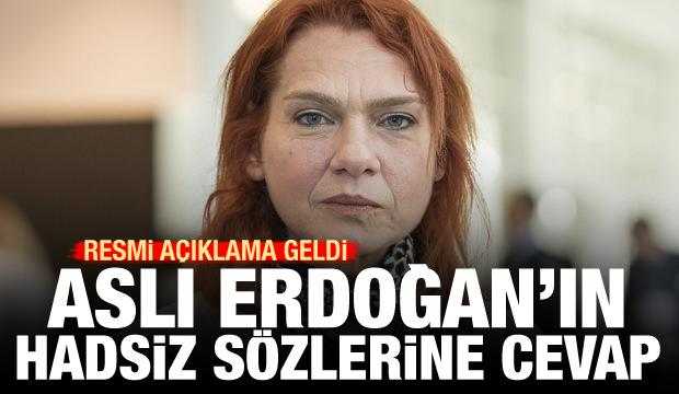 Resmi Aciklama Asli Erdogan In Sozlerine Turkiye Den Cevap Guncel Haberleri