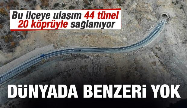 Bu ilçeye ulaşım 44 tünel 20 köprüyle sağlanıyor