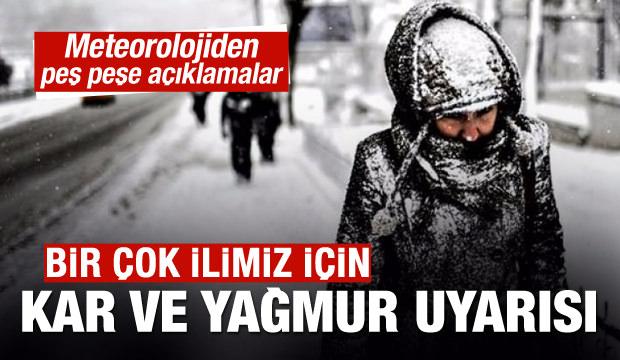Meteorolojiden çok sayıda il için son dakika uyarısı