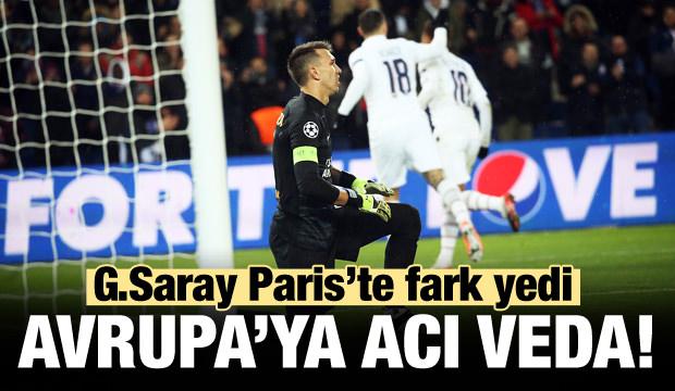 Galatasaray Paris'te fark yedi! Acı veda...
