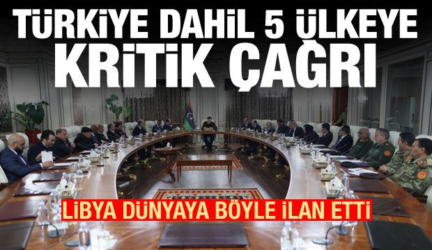 Dünyaya ilan ettiler! Libya'dan Türkiye dahil 5 ülkeye bomba çağrı