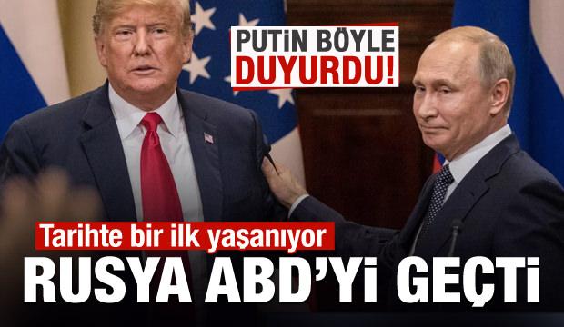 Putin duyurdu: Tarihte bir ilk yaşanıyor, ABD'yi geçtik!