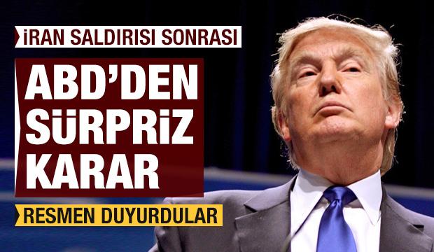 İran'ın saldırısının ardından ABD'den sürpriz karar! Resmen açıkladı