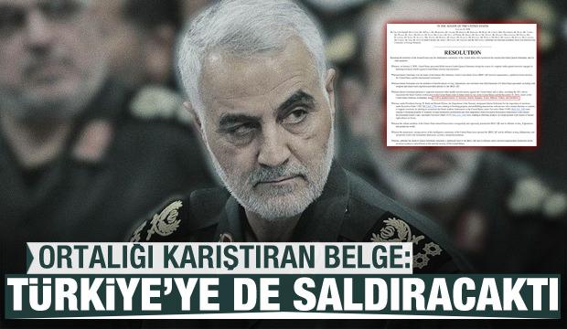 Ortalığı karıştıran belge yayımlandı: Süleymani, Türkiye'ye de saldıracaktı
