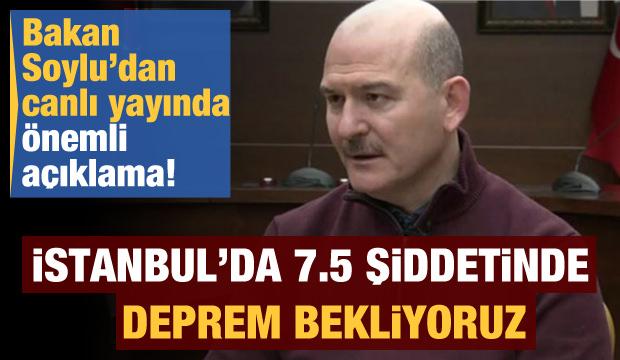 Bakan Soylu Acikladi Istanbul Da 7 5 Siddetinde Deprem Bekliyoruz Siyaset Haberleri
