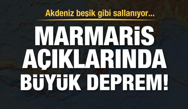 Son dakika: Marmaris açıklarında büyük deprem