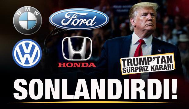 Trump'tan otomotiv devleriyle ilgili önemli karar!