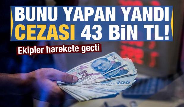 Bunu yapan yandı! Ekipler harekete geçti, 43 bin TL cezası var