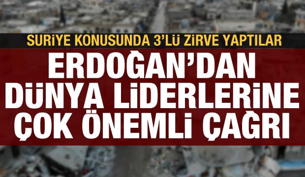 Erdoğan'dan Macron ve Merkel'le önemli görüşme