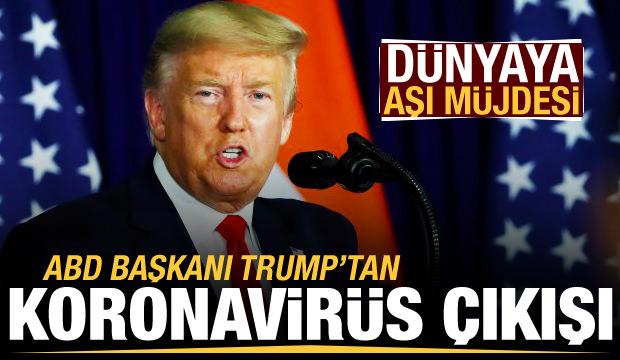 Trump'tan son dakika koronavirüs açıklaması! Dünyaya aşı müjdesi
