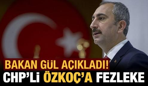 Bakan Gül açıkladı: CHP'li Özkoç'a fezleke