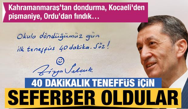 40 dakikalık teneffüs için seferber oldular