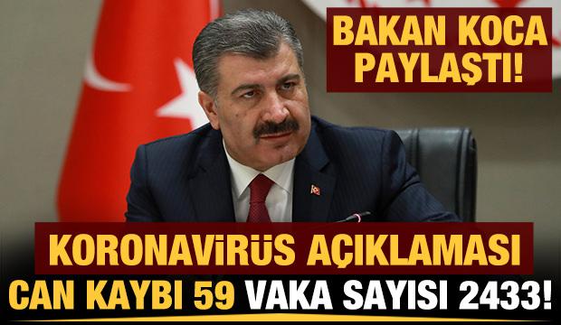 Bakan Koca koronavirüste son rakamı açıkladı! 15 can kaybı, 561 yeni vaka