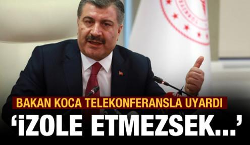 Bakan Koca il sağlık müdürleriyle görüştü