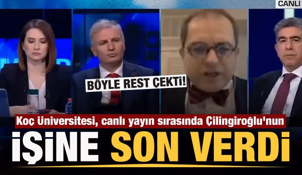Koç Üniversitesi, canlı yayın sırasında Mehmet Çilingiroğlu'nun işine son verdi