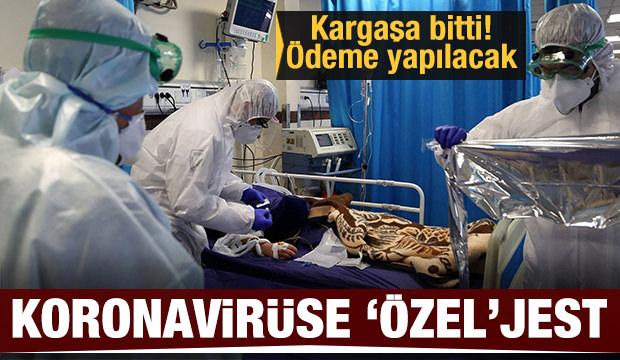 Kovid-19'a 'özel' jest! Kargaşa bitti