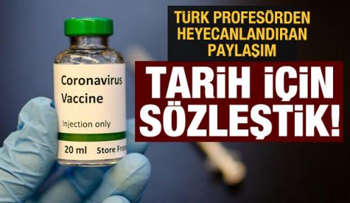Koronavirüs aşısı için çalışan Ercüment Ovalı'dan heyecanlandıran paylaşım