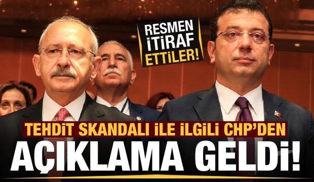 CHP'den Ekrem İmamoğlu'nu tehdit eden şahısla ilgili açıklama! İtiraf ettiler
