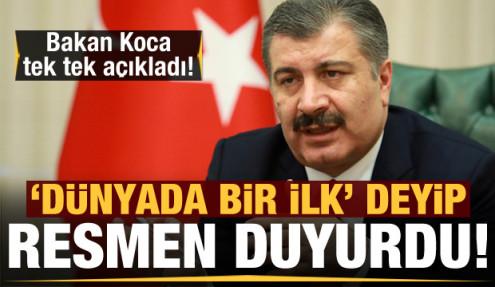 Bakan Koca, 'dünyada bir ilk' deyip duyurdu!