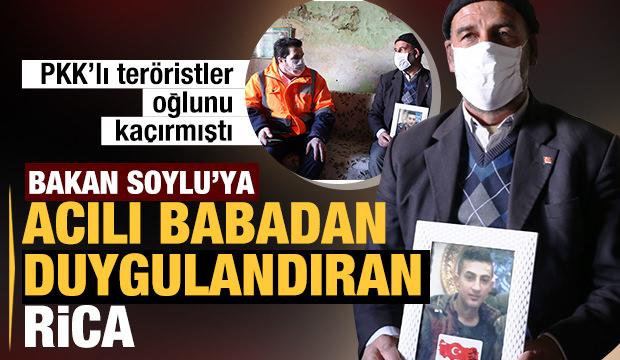 Bakan Soylu, PKK'lı teröristlerin oğlunu kaçırdığı Salih Gökçe ile görüştü