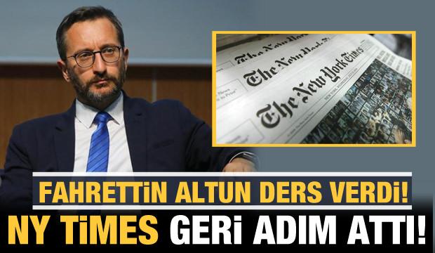 fahrettin altun ders verdi ny times
